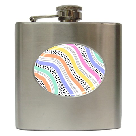 Background Abstract Wallpaper Hip Flask (6 oz) from ArtsNow.com Front