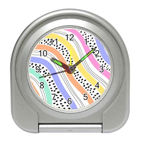 Background Abstract Wallpaper Travel Alarm Clock from ArtsNow.com Front
