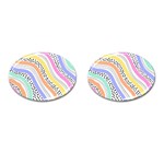 Background Abstract Wallpaper Cufflinks (Oval)