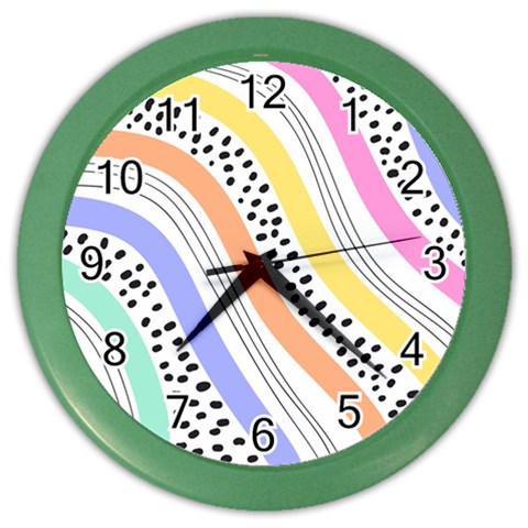 Background Abstract Wallpaper Color Wall Clock from ArtsNow.com Front
