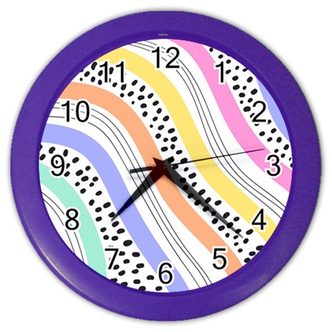 Background Abstract Wallpaper Color Wall Clock from ArtsNow.com Front