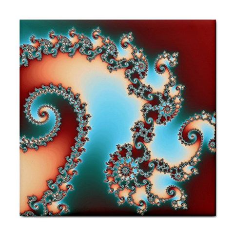 Fractal Spiral Art Math Abstract Tile Coaster from ArtsNow.com Front