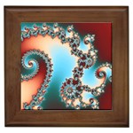 Fractal Spiral Art Math Abstract Framed Tile