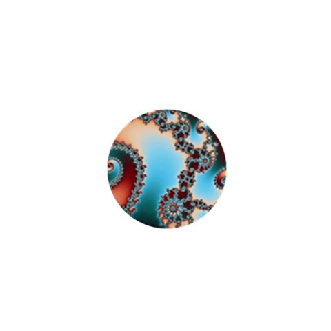 Fractal Spiral Art Math Abstract 1  Mini Buttons from ArtsNow.com Front