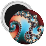 Fractal Spiral Art Math Abstract 3  Magnets