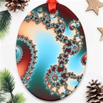 Fractal Spiral Art Math Abstract Ornament (Oval)