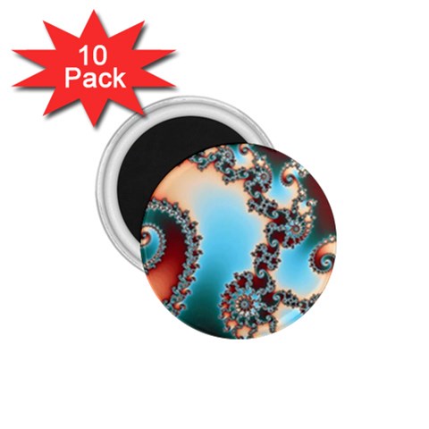 Fractal Spiral Art Math Abstract 1.75  Magnets (10 pack)  from ArtsNow.com Front