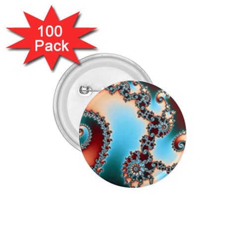 Fractal Spiral Art Math Abstract 1.75  Buttons (100 pack)  from ArtsNow.com Front