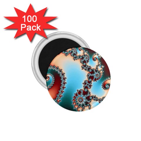 Fractal Spiral Art Math Abstract 1.75  Magnets (100 pack)  from ArtsNow.com Front