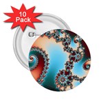 Fractal Spiral Art Math Abstract 2.25  Buttons (10 pack) 