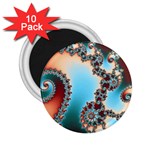 Fractal Spiral Art Math Abstract 2.25  Magnets (10 pack) 