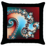 Fractal Spiral Art Math Abstract Throw Pillow Case (Black)