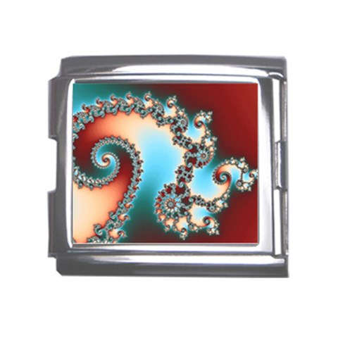 Fractal Spiral Art Math Abstract Mega Link Italian Charm (18mm) from ArtsNow.com Front