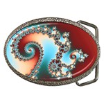 Fractal Spiral Art Math Abstract Belt Buckles