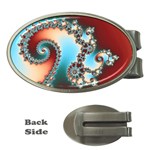 Fractal Spiral Art Math Abstract Money Clips (Oval) 