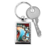 Fractal Spiral Art Math Abstract Key Chain (Rectangle)