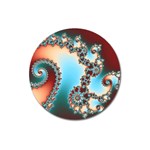 Fractal Spiral Art Math Abstract Magnet 3  (Round)