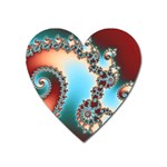 Fractal Spiral Art Math Abstract Heart Magnet