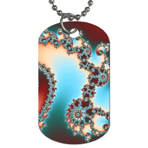 Fractal Spiral Art Math Abstract Dog Tag (One Side) from ArtsNow.com Front