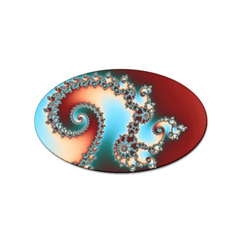 Fractal Spiral Art Math Abstract Sticker Oval (10 pack) from ArtsNow.com Front