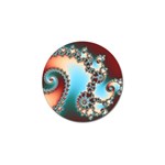 Fractal Spiral Art Math Abstract Golf Ball Marker