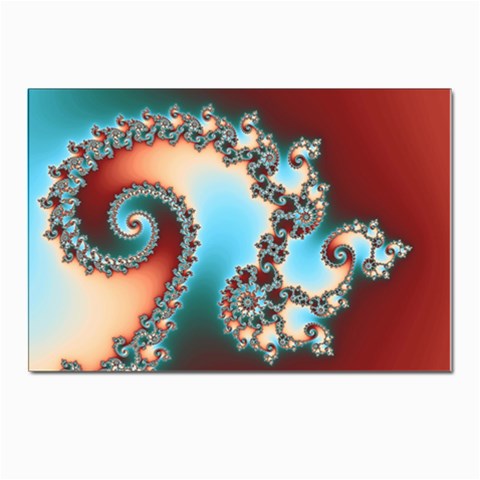 Fractal Spiral Art Math Abstract Postcard 4 x 6  (Pkg of 10) from ArtsNow.com Front