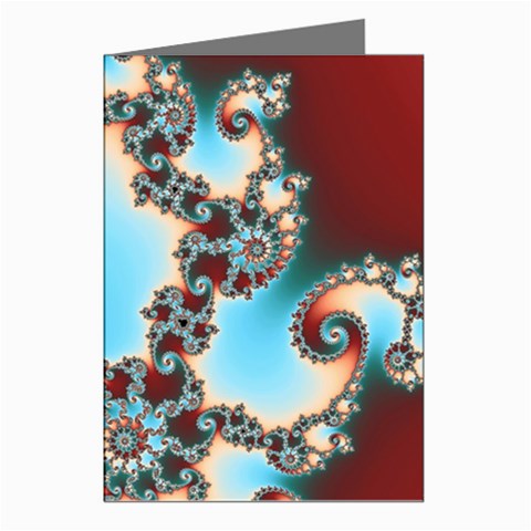 Fractal Spiral Art Math Abstract Greeting Cards (Pkg of 8) from ArtsNow.com Left