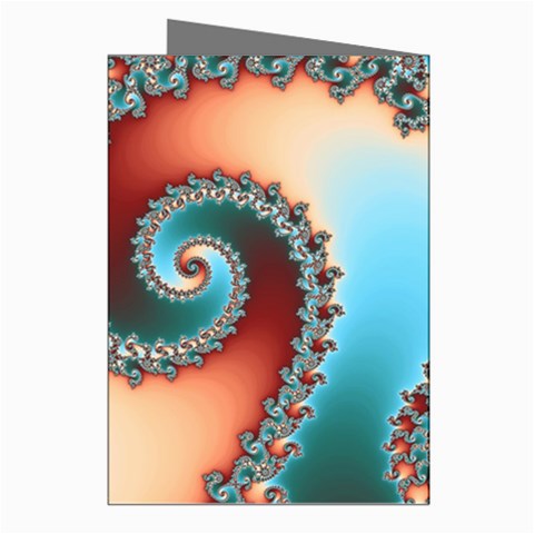 Fractal Spiral Art Math Abstract Greeting Cards (Pkg of 8) from ArtsNow.com Right