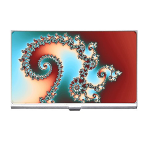 Fractal Spiral Art Math Abstract Business Card Holder from ArtsNow.com Front