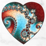Fractal Spiral Art Math Abstract Jigsaw Puzzle (Heart)
