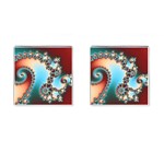 Fractal Spiral Art Math Abstract Cufflinks (Square)