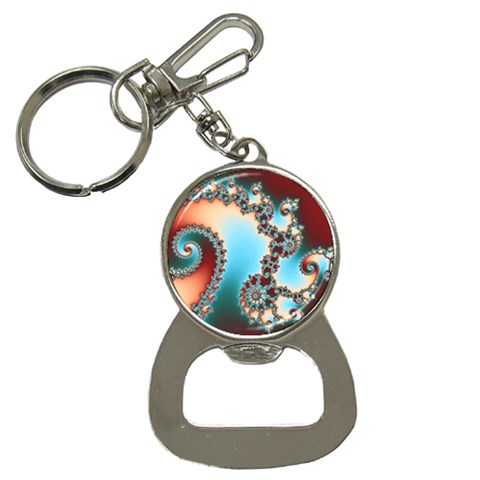 Fractal Spiral Art Math Abstract Bottle Opener Key Chain from ArtsNow.com Front