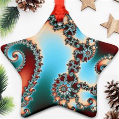 Fractal Spiral Art Math Abstract Star Ornament (Two Sides) from ArtsNow.com Front