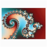 Fractal Spiral Art Math Abstract Large Glasses Cloth