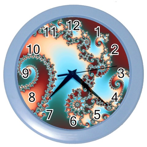 Fractal Spiral Art Math Abstract Color Wall Clock from ArtsNow.com Front