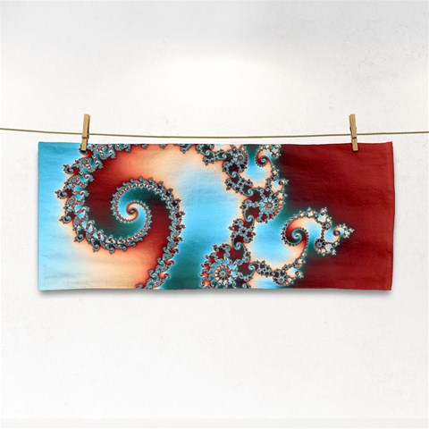 Fractal Spiral Art Math Abstract Hand Towel from ArtsNow.com Front