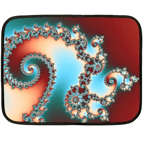 Fractal Spiral Art Math Abstract One Side Fleece Blanket (Mini) from ArtsNow.com 35 x27  Blanket