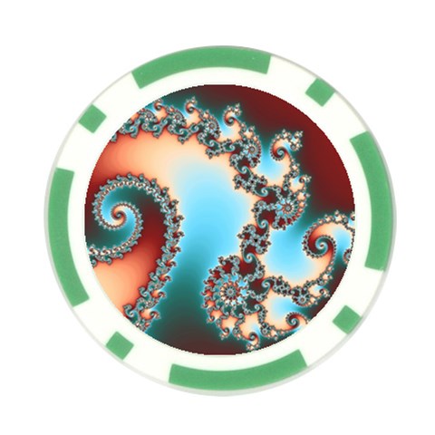 Fractal Spiral Art Math Abstract Poker Chip Card Guard (10 pack) from ArtsNow.com Front