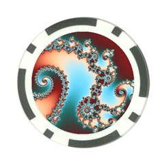 Fractal Spiral Art Math Abstract Poker Chip Card Guard (10 pack) from ArtsNow.com Front