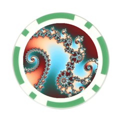 Fractal Spiral Art Math Abstract Poker Chip Card Guard (10 pack) from ArtsNow.com Front