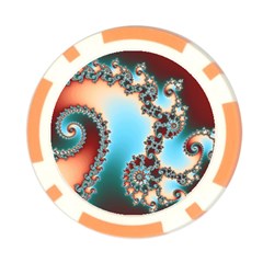 Fractal Spiral Art Math Abstract Poker Chip Card Guard (10 pack) from ArtsNow.com Front