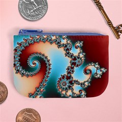 Fractal Spiral Art Math Abstract Mini Coin Purse from ArtsNow.com Front