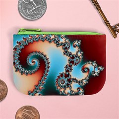 Fractal Spiral Art Math Abstract Mini Coin Purse from ArtsNow.com Front