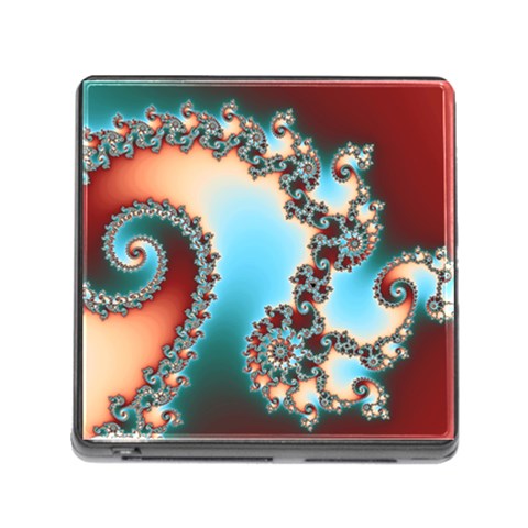 Fractal Spiral Art Math Abstract Memory Card Reader (Square 5 Slot) from ArtsNow.com Front