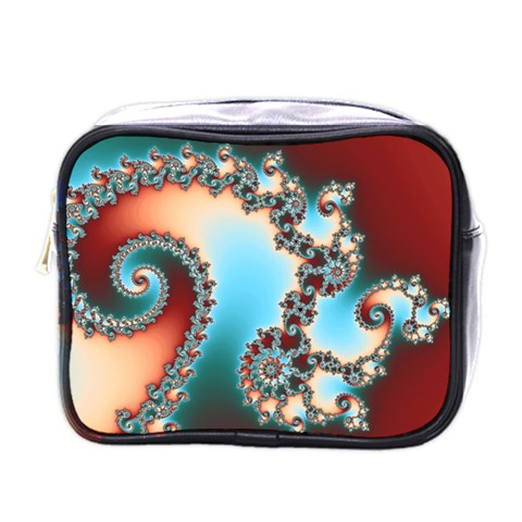 Fractal Spiral Art Math Abstract Mini Toiletries Bag (One Side) from ArtsNow.com Front