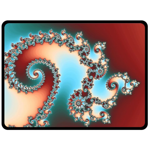 Fractal Spiral Art Math Abstract One Side Fleece Blanket (Large) from ArtsNow.com 80 x60  Blanket Front