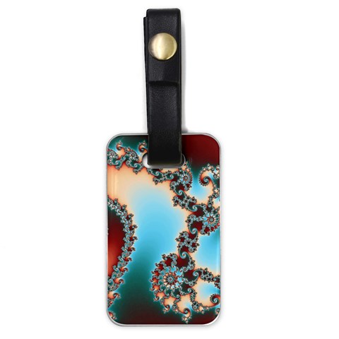 Fractal Spiral Art Math Abstract Luggage Tag (one side) from ArtsNow.com Front
