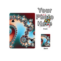 Fractal Spiral Art Math Abstract Playing Cards 54 Designs (Mini) from ArtsNow.com Front - Spade3