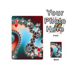 Fractal Spiral Art Math Abstract Playing Cards 54 Designs (Mini) from ArtsNow.com Front - Heart4