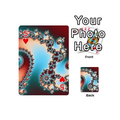 Fractal Spiral Art Math Abstract Playing Cards 54 Designs (Mini) from ArtsNow.com Front - Heart5